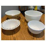 PYREX AND CORELLE MIXING BOWLS, ASSORTED
