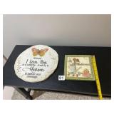 DECORATIVE WALL PLAQUES, INCLUDES BUTTERFLY THEME