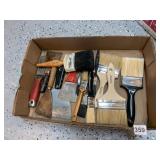 ASSORTED PAINTING AND DRYWALL TOOLS, INCLUDES