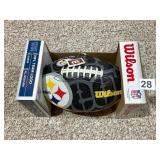 WILSON NFL PITTSBURGH STEELERS FOOTBALL, JUNIOR