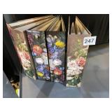 FLORAL PRINT BINDERS, ASSORTED, HARDCOVER, METAL