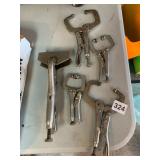VISE-GRIP LOCKING C-CLAMPS, ASSORTED SIZES,