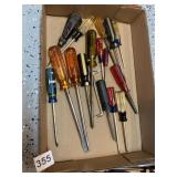ASSORTED SCREWDRIVERS, INCLUDES CRAFTSMAN, IRWIN,