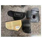 ASSORTED HOLSTERS, INCLUDES BLACKHAWK BELT CLIP