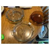 ANCHOR HOCKING GLASS BAKING DISHES, ROUND