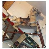 WONDER HORSE SPRING-MOUNTED ROCKING HORSE, MOLDED