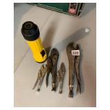 ASSORTED LOCKING PLIERS, INCLUDES PETERSEN