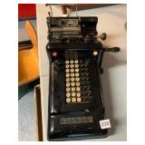BURROUGHS ADDING MACHINE, MANUAL CRANK OPERATION,