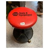 NAPA TOOLS & EQUIPMENT ROLLING SHOP STOOL, RED