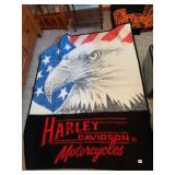 HARLEY-DAVIDSON FLEECE THROW, EAGLE AND AMERICAN
