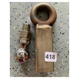 TOWING HITCH BALL, CHROME FINISH, 2 INCH, 6000