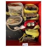 ASSORTED RATCHET TIE-DOWN STRAPS, INCLUDES