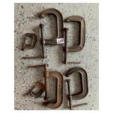 ASSORTED C-CLAMPS, INCLUDES PROTO, BRINK &