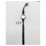 FMD WATCH, ROUND CASE, RHINESTONE BEZEL, WHITE
