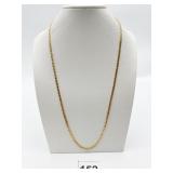 14K GOLD CURB LINK CHAIN, LOBSTER CLASP, STAMPED