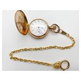 SETH THOMAS POCKET WATCH, GOLD-FILLED CASE,