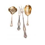 STERLING SILVER SERVING PIECES, (3.7 OZT)