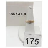 14K YELLOW GOLD RING, 2.3 GRAMS SZ 7MULTI-STONE