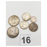 ASSORTED US SILVER COINAGE, INCLUDES FRANKLIN