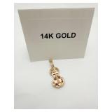 14K GOLD VIOLIN CHARM, 4.6 GRAMS DETAILED STRING