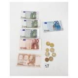 ASSORTED EURO CURRENCY, INCLUDES 20 EURO, 10