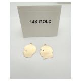 14K GOLD PROFILE PENDANTS, 12.7 GRAMS ENGRAVED