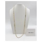 18K GOLD FILIGREE LINK CHAIN NECKLACE, 25.8 GRAMS