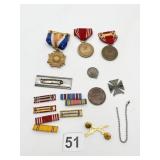 US MILITARY MEDALS, RIBBON BARS, INSIGNIA,