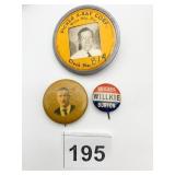 ASSORTED POLITICAL AND INDUSTRIAL PINBACK