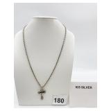 STERLING SILVER BOX CHAIN NECKLACE, 0.90 OZT