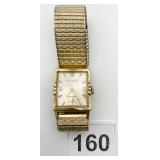 WITTNAUER WATCH, 10K GOLD FILLED CASE, 17 JEWELS,