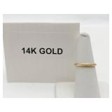 SUNBURST 14K GOLD BAND, 2.37 GRAMS SZ 6 PLAIN