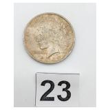 US PEACE DOLLAR, 1924, SILVER, CIRCULATED.