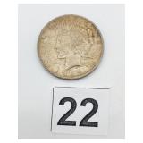 1923 PEACE SILVER DOLLAR, CIRCULATED.