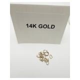 14K GOLD RINGS,  1.5 GRAMS ASSORTED SIZES