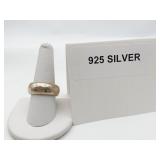COACH STERLING SILVER BAND, STAMPED 925, 0.590