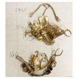 14K, 15, 16K GOLD DENTAL SCRAP, ASSORTED PARTIAL