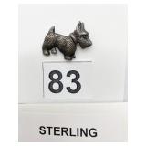 STERLING SILVER SCOTTIE DOG BROOCH 0.224OZT , PIN