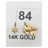 14K GOLD ARTIST PALETTE CHARM 2.86 GRAMS W/