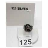 STERLING SILVER RING, 0.40 OZT HORSE HEAD AND