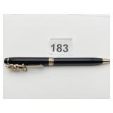 GARFIELD CHARACTER PEN, BLACK BARREL, GOLD-TONE