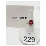 10K GOLD RING, FILIGREE SETTING, 1.8 GRAMS SZ 6.5