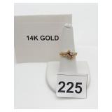 14K GOLD DIAMOND RING 5.2 GRAMS SZ 7 , ROUND