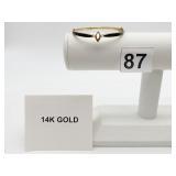 14K YELLOW GOLD HINGED BANGLE BRACELET, 15.3