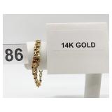 14K GOLD LINK BRACELET,16.76 GRAMS 7"