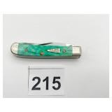 CASE XX POCKET KNIFE, 62154 SS, GREEN JIGGED BONE
