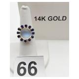 14K YELLOW GOLD RING, (7.85 GRAMS) LARGE CABOCHON