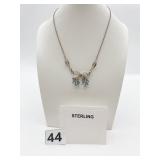 STERLING SILVER NECKLACE, 0.225OZT  FILIGREE