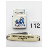 NESOR LIGHTER, BICENTENNIAL SPIRIT OF 76 THEME,