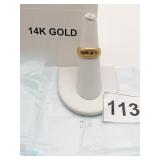 BLISS 14K GOLD RING, 5.8 GRAMS SZ 6 BRUSHED